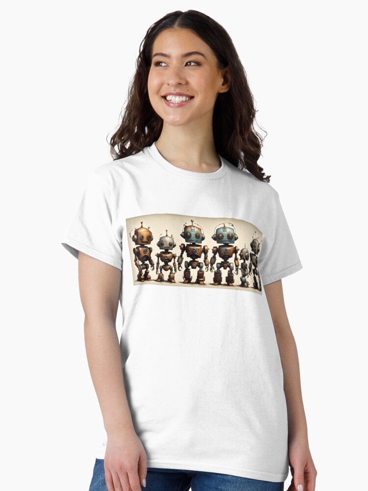 Thumbnail 2 of 7, Classic T-Shirt, Cute Robot Mug 4 designed and sold by McMuggles.