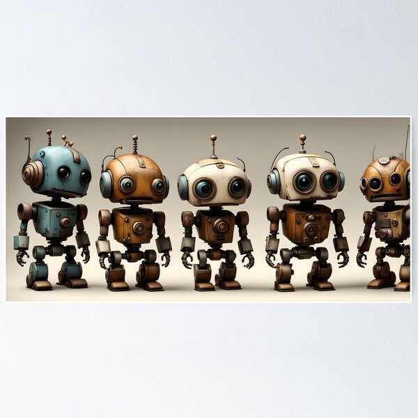 Cute Robot Mug 5 Poster