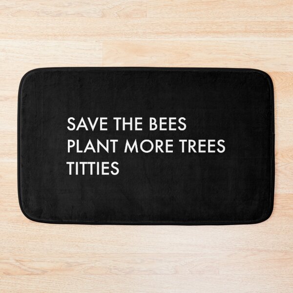 Item preview, Save the Bees - Ironic Funny Text Art designed and sold by Arcane Orchid.