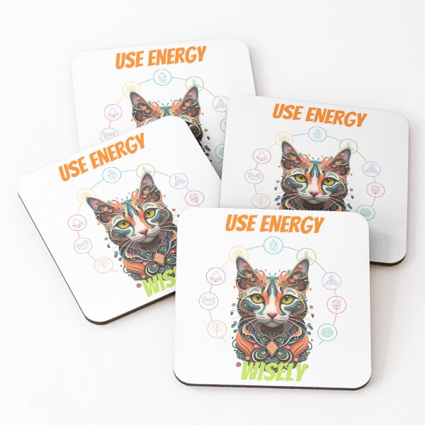 Item preview, "Use your energy wisely" cat yoga XI designed and sold by PatronesKawai.