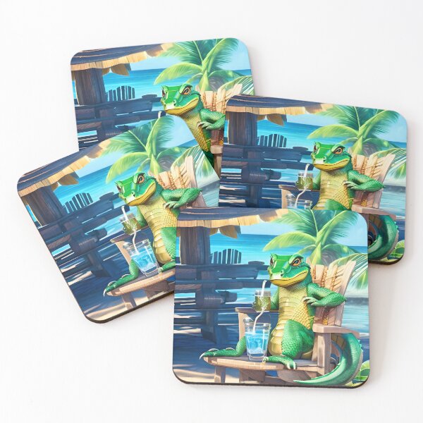 Item preview, Tiki Beach Lizard designed and sold by MatrixTattoo.