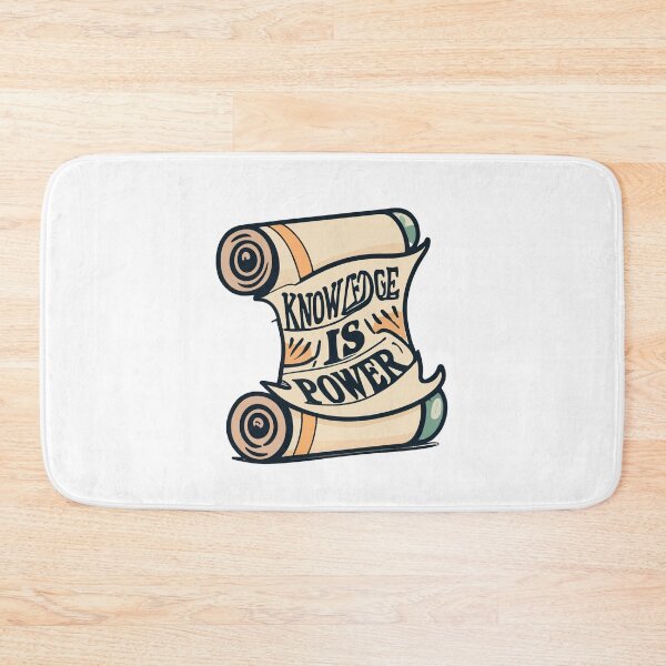 Item preview, Knowledge is Power Vintage Scroll Illustration designed and sold by NiftyWrx.