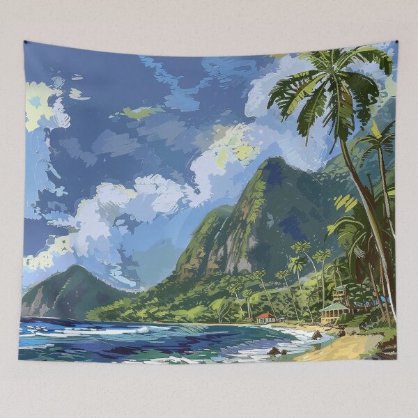 Item preview, Saint Lucia Digital Illustration designed and sold by ComicsFactory.