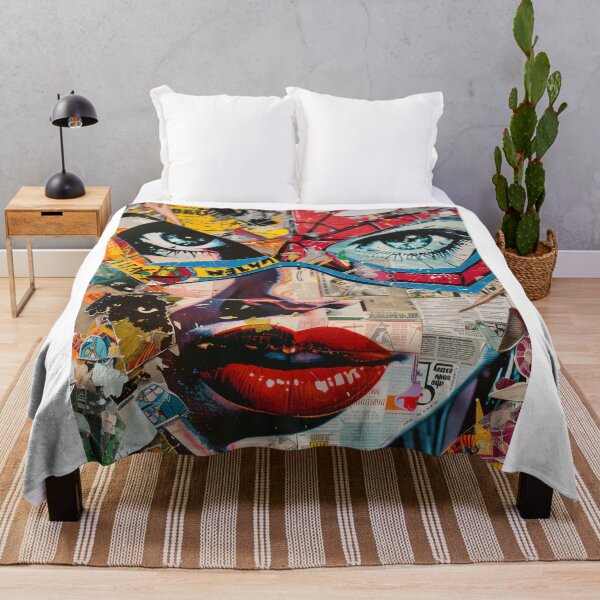 Item preview, comic book Femme Fusion - Modern Pop Art Collage Print designed and sold by 33wolvesdesigns.