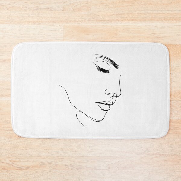 Item preview, One line woman face drawing, Abstract minimal female single line art designed and sold by MusesWhispers.