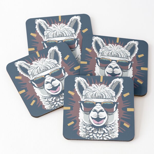 Item preview, Smile Llama Alpaca Cute Sunglasses Cartoon designed and sold by Horizon Cartoon.