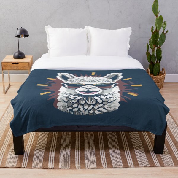Aperçu de l'œuvre Sourire Lama Alpaga Lunettes De Soleil Mignonnes Dessin Animé créée et vendue par Horizon Cartoon.