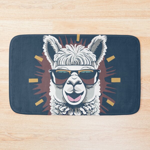 Item preview, Smile Llama Alpaca Cute Sunglasses Cartoon designed and sold by Horizon Cartoon.