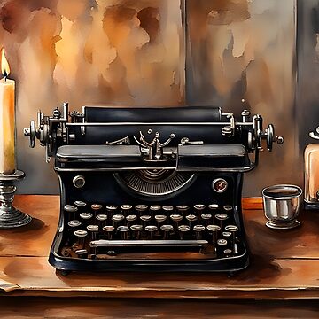 Artwork thumbnail, Watercolour of Vintage Typewriter 1 by McMuggles