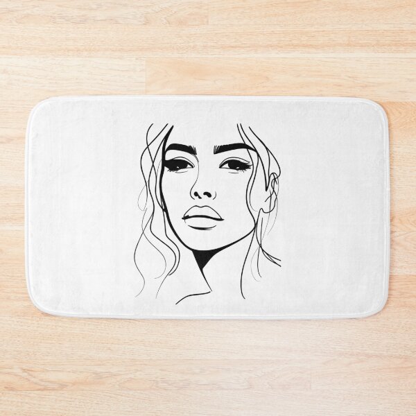 Item preview,  One line woman face drawing, Abstract minimal female single line art designed and sold by MusesWhispers.