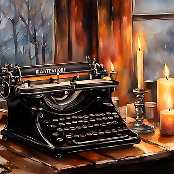Artwork thumbnail, Watercolour of Vintage Typewriter 3 by McMuggles