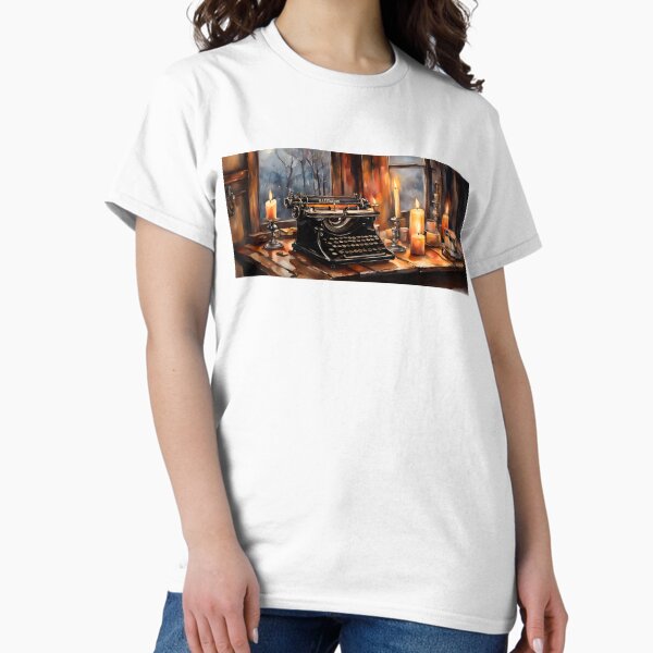 Watercolour of Vintage Typewriter 3 Classic T-Shirt