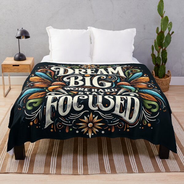 Item preview, Dream big work hard stay focused, typography designed and sold by maxmaj.