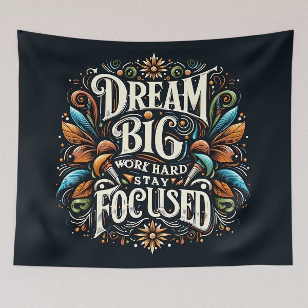 Item preview, Dream big work hard stay focused, typography designed and sold by maxmaj.