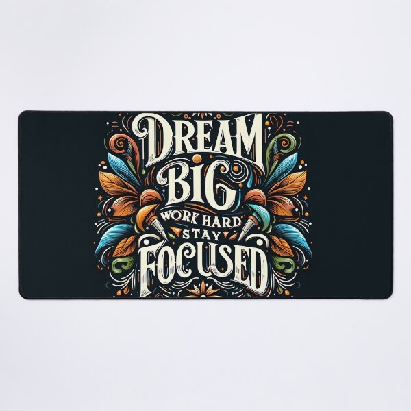Item preview, Dream big work hard stay focused, typography designed and sold by maxmaj.
