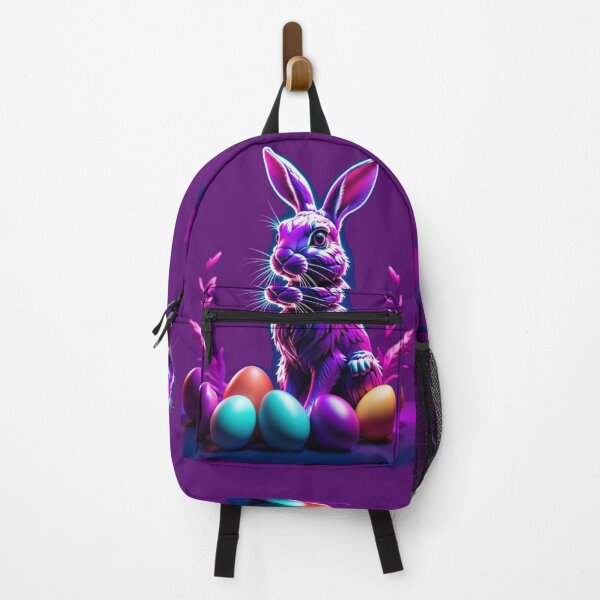 Item preview, Happy Easter bunny with colorful Easter eggs, designed and sold by JaroDesign2023.