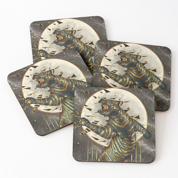 Item preview, Golden Tiger Roaring at the Moon designed and sold by AshesPix.