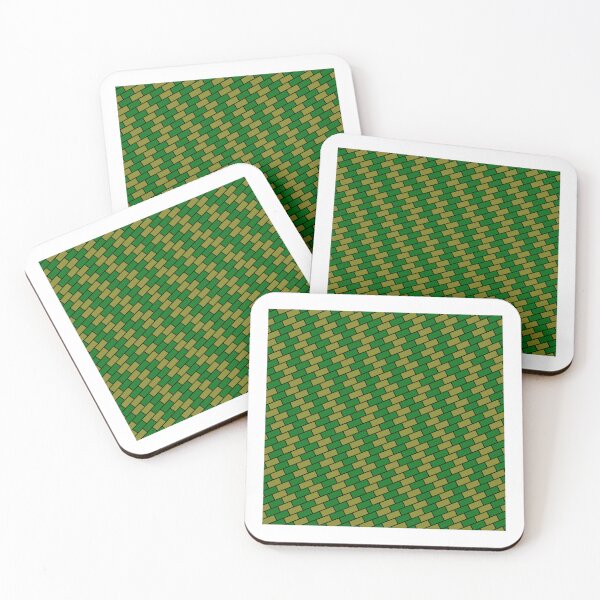 Item preview, Outlined Green & Yellow Brick Wall Diagonal Eternal Impressions designed and sold by Alchemy-A-La-G.