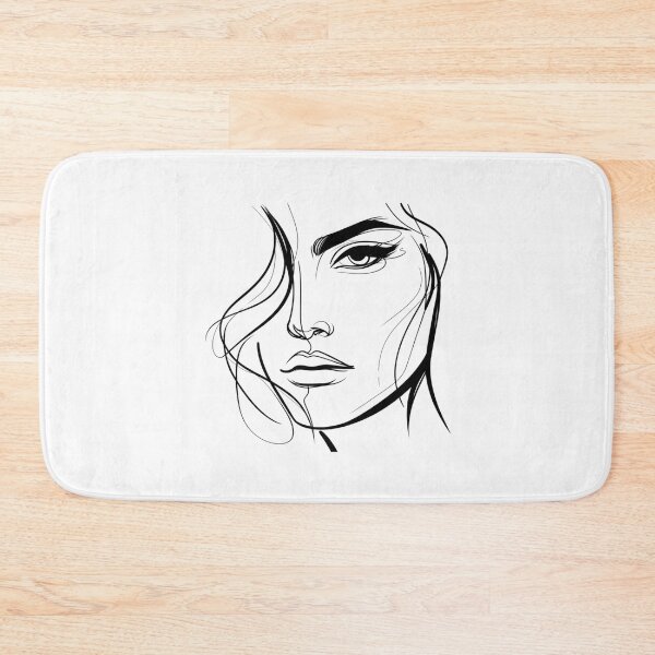 Item preview, One line woman face drawing, Abstract minimal female single line art designed and sold by MusesWhispers.