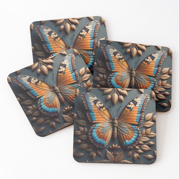 Item preview, Orange Blue Autumn Butterfly | ai art designed and sold by marjessas-world.