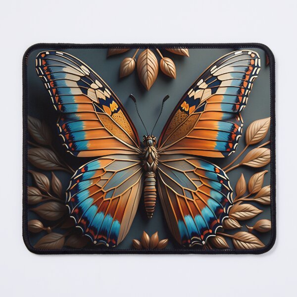Item preview, Orange Blue Autumn Butterfly | ai art designed and sold by marjessas-world.