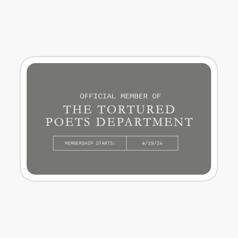 the tortured poets membership card - the albatross version iPhone Case