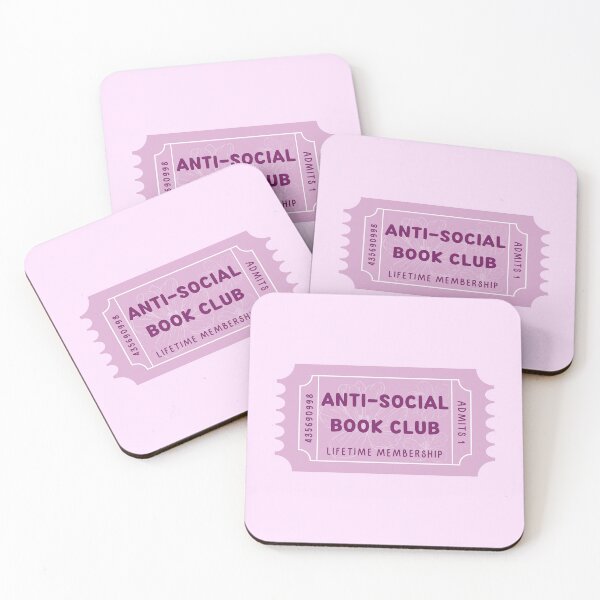 Item preview, Anti-social book club - floral ticket designed and sold by Neadoodles.