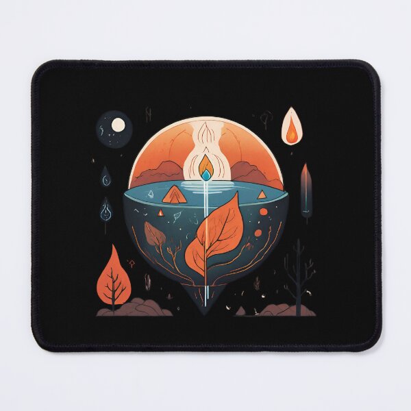 Item preview, Minimalist Elemental Symbols Earth Air Fire Water designed and sold by ChicTrendz.