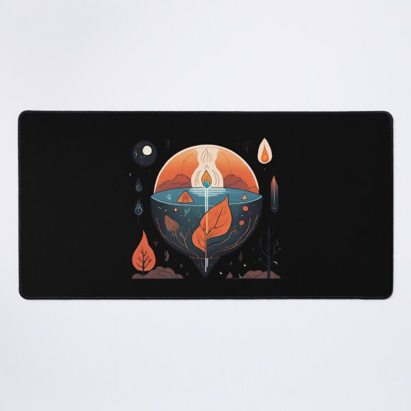 Item preview, Minimalist Elemental Symbols Earth Air Fire Water designed and sold by ChicTrendz.