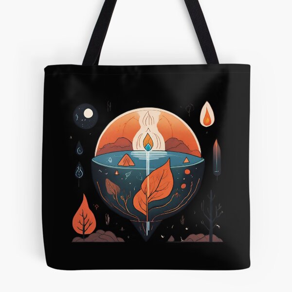 Item preview, Minimalist Elemental Symbols Earth Air Fire Water designed and sold by ChicTrendz.