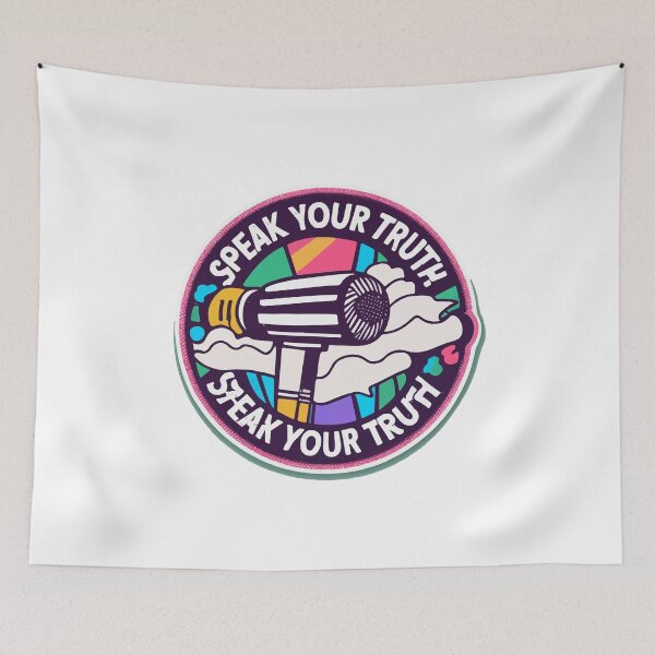 Item preview, Speak Your Truth Microphone Illustration designed and sold by NiftyWrx.