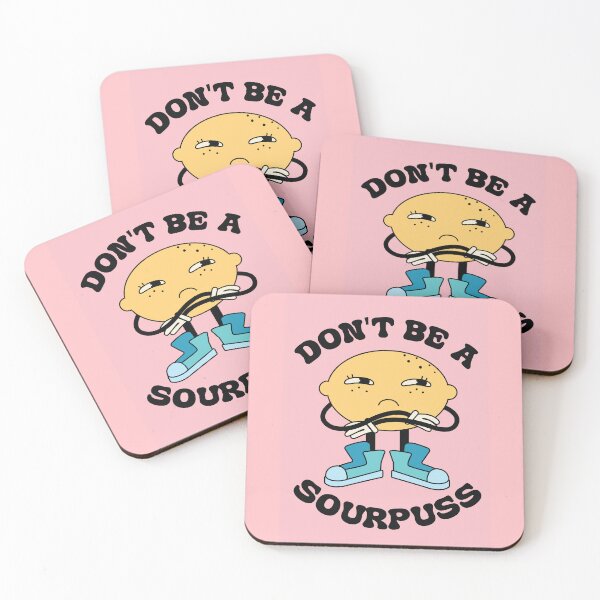 Item preview, Don't Be a Sourpuss Groovy Inspirational Poster designed and sold by Nevermind-artss.