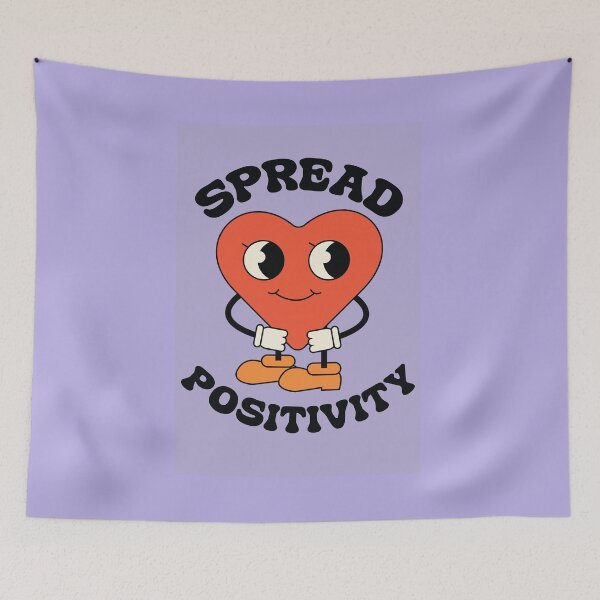 Item preview, Spread Positivity Groovy Inspirational Poster designed and sold by Nevermind-artss.