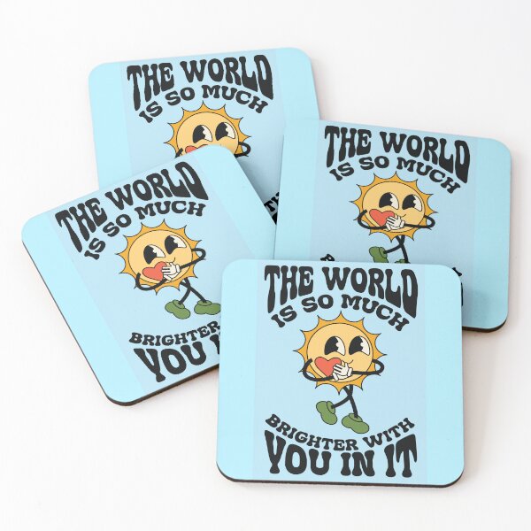 Item preview, The World Is So Much Brighter With You In It Groovy Inspirational Poster designed and sold by Nevermind-artss.