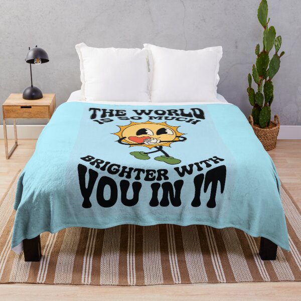 Item preview, The World Is So Much Brighter With You In It Groovy Inspirational Poster designed and sold by Nevermind-artss.