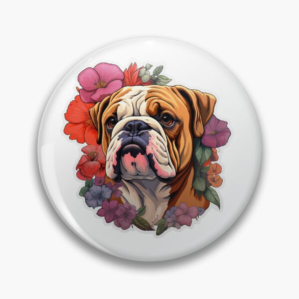 Item preview, Cute Flower British Bulldog Mom Dad Guardian Angel Best Friend Doggie Paw designed and sold by SMARTKIT  DESIGNAGENCY.