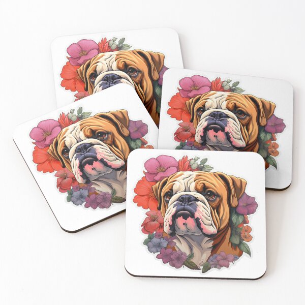 Item preview, Cute Flower British Bulldog Mom Dad Guardian Angel Best Friend Doggie Paw designed and sold by SMARTKIT  DESIGNAGENCY.