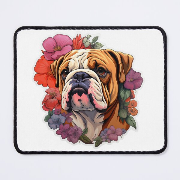 Item preview, Cute Flower British Bulldog Mom Dad Guardian Angel Best Friend Doggie Paw designed and sold by SMARTKIT DESIGNAGENCY.