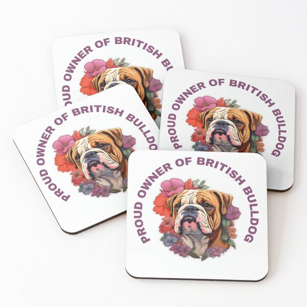 Item preview, Cute Flower British Bulldog Mom Dad Guardian Angel Best Friend Doggie Paw designed and sold by SMARTKIT  DESIGNAGENCY.