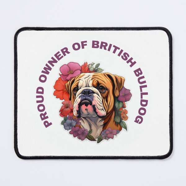 Item preview, Cute Flower British Bulldog Mom Dad Guardian Angel Best Friend Doggie Paw designed and sold by SMARTKIT DESIGNAGENCY.