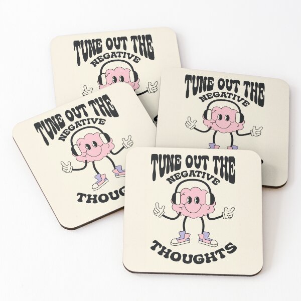 Item preview, Tune Out The Negative Thoughts Groovy Inspirational Poster designed and sold by Nevermind-artss.