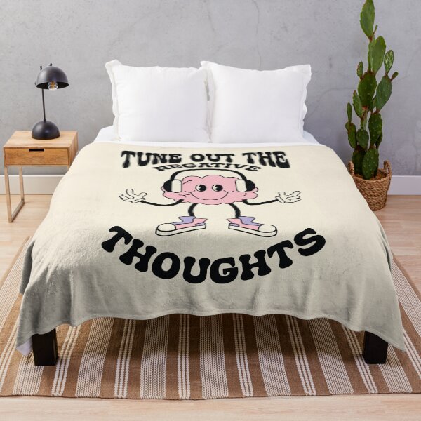 Item preview, Tune Out The Negative Thoughts Groovy Inspirational Poster designed and sold by Nevermind-artss.