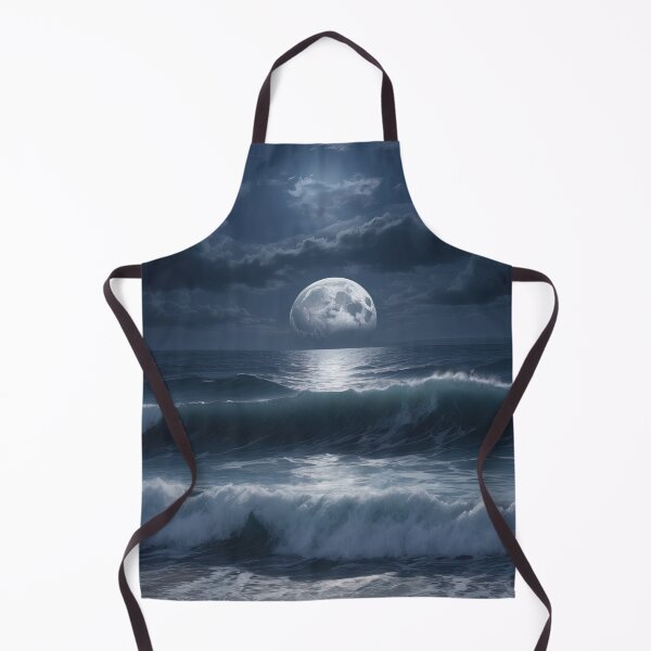 Item preview, Blue Ocean Waves in Foull Moon Light designed and sold by digoarpi.
