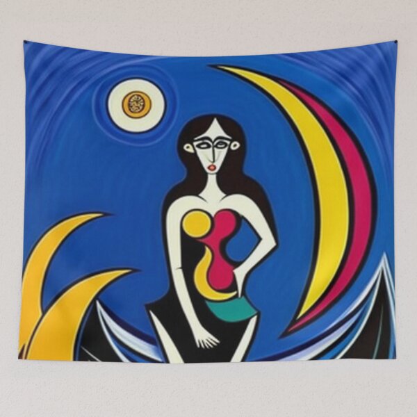 Item preview, Abstract Classic Vintage Lady On the Beach designed and sold by TheDarkWardrobe.