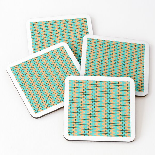 Item preview, Outlined Teal & Orange Brick Wall Horizontal Eternal Impressions designed and sold by Alchemy-A-La-G.