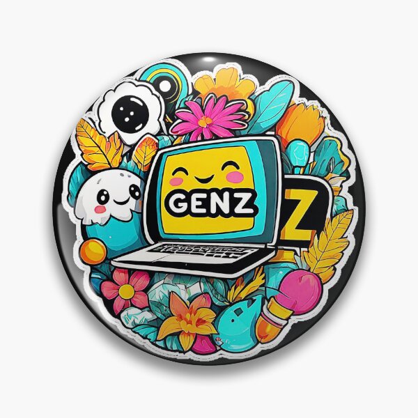 Item preview, Modern Logo Happy Laptop GenZ ( Digital Generation Z ). designed and sold by Giulivo Store Graphic.