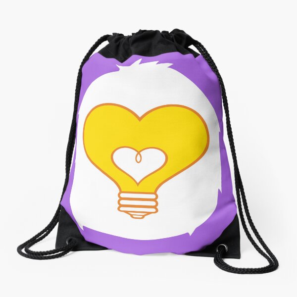What A Bright (Heart) Idea Drawstring Bag