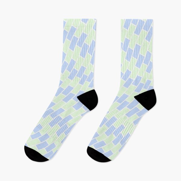 Item preview, Outlined Blue & Green Brick Wall Tilted Eternal Impressions designed and sold by Alchemy-A-La-G.