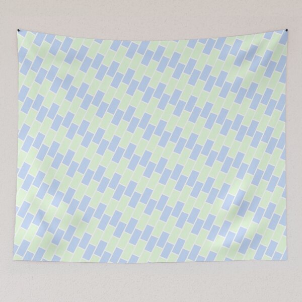 Item preview, Outlined Blue & Green Brick Wall Tilted Eternal Impressions designed and sold by Alchemy-A-La-G.