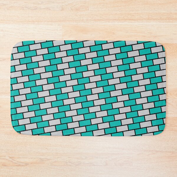 Item preview, Outlined Teal & Silver Brick Wall Incline Eternal Impressions designed and sold by Alchemy-A-La-G.